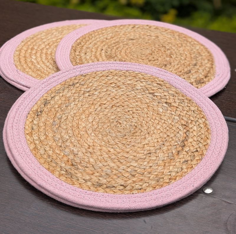 Jute-Cotton-Rope Mat-Navy-Pink-2
